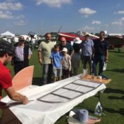 Fabric covering workshop at The LAA Rally